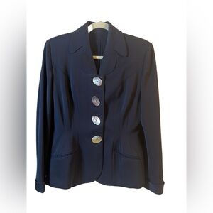 Women’s vintage navy blazer with shell buttons union made size small